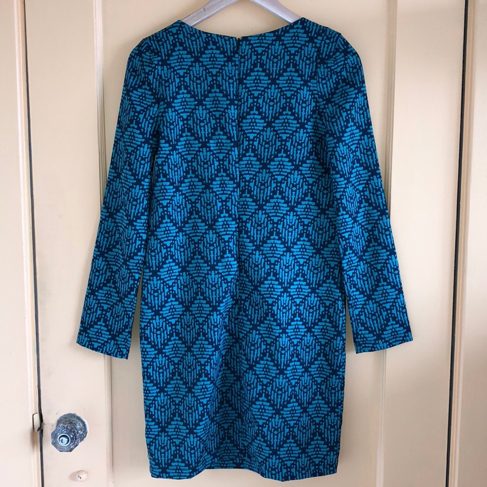 Patterned Long Sleeve Mini Dress - Picture 2 of 6